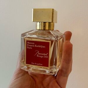 Maison Francis Kurkdjian Red and Gold Perfume Bottle Baccarat Rouge 540